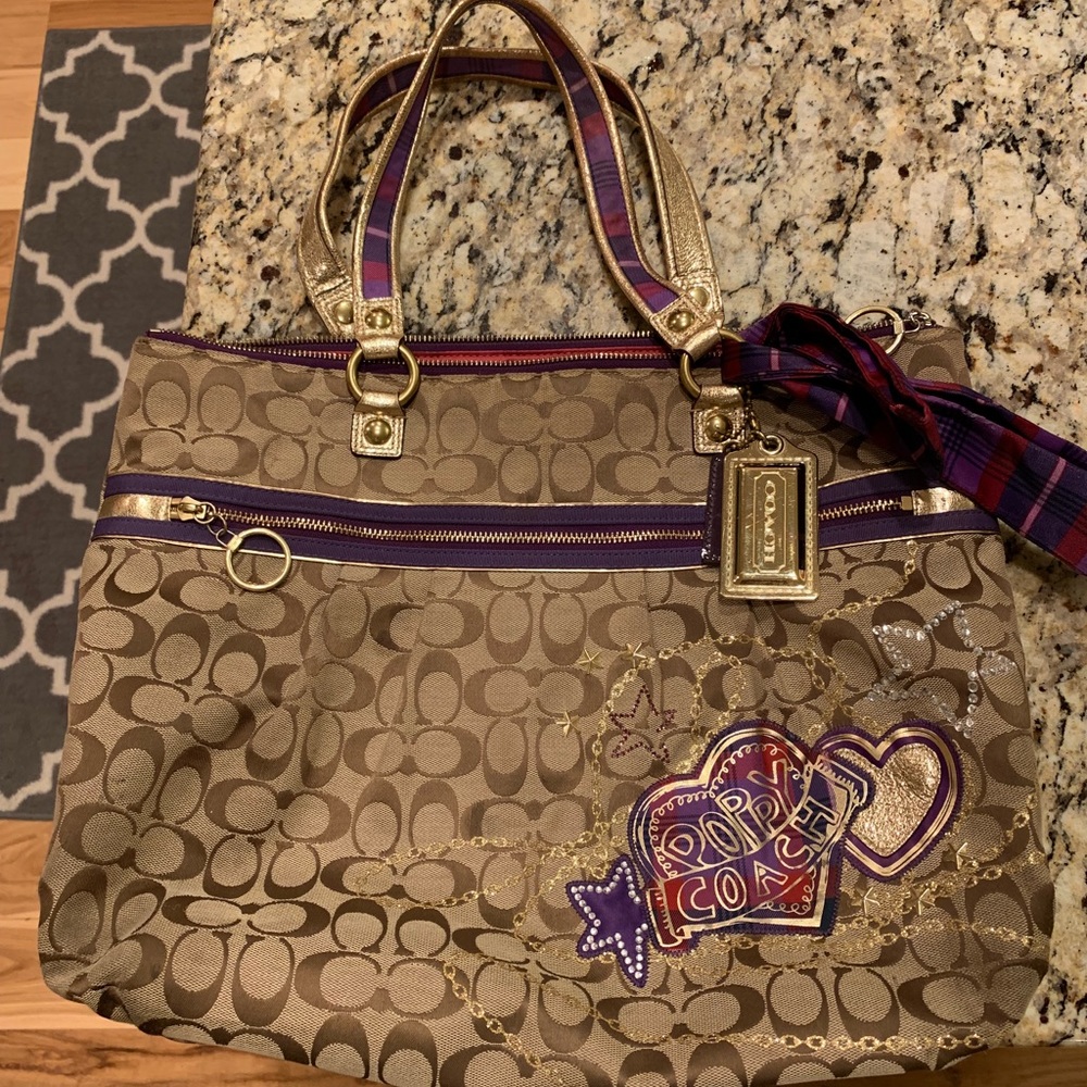 Coach Brown and Gold Women's Bag